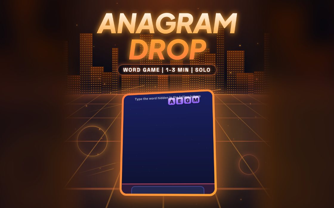 Anagram Drop gameplay