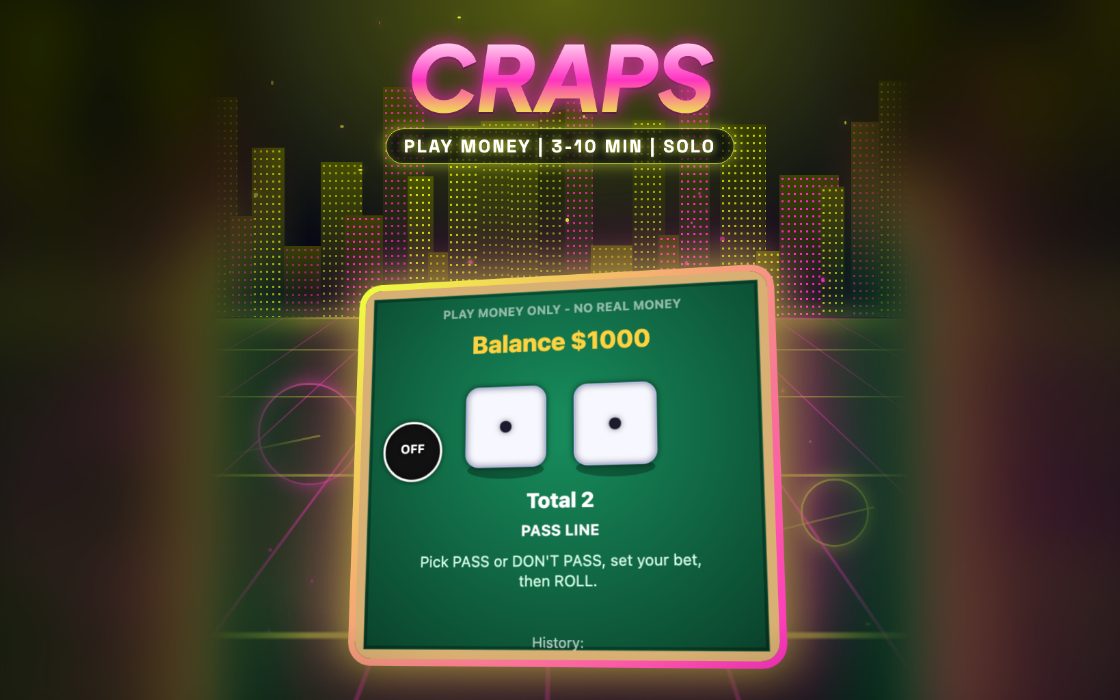 Craps gameplay